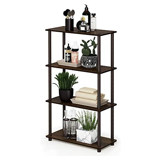 Oferta limitada: Furinno Estante De Exhibición Multipropósito De 4 Niveles Turn-N-Tube, Nogal / Marrón, 99557Wn / BR de 43.99 € a 41.79 € (ahorro 5%)