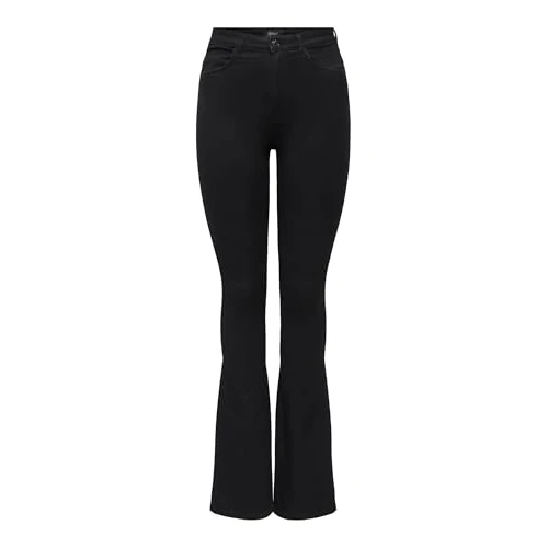 Oferta limitada: Only Onlroyal High Sweet Flared 600 Vaqueros, Black, 30/S para Mujer de 39.99 € a 25.39 € (ahorro 37%)