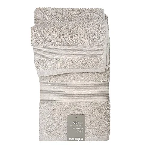 Zucchi New Only Your Set 1+1 Face Towel Plus Guest Towel in Pure Combed Cotton Terry Towel, 560 g/m², Shell 1633
