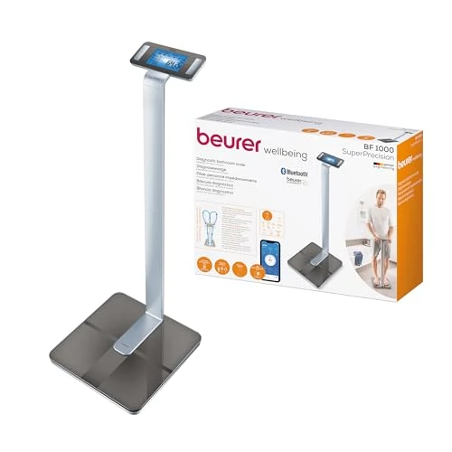 Oferta limitada: Beurer BF 1000 SuperPrecision Báscula diagnóstica, para el análisis de todo el cuerpo con app, medición del porcentaje de grasa visceral, visualización separada de cada parte del cuerpo de 229.00 EUR a 229.00 EUR (ahorro 0%)