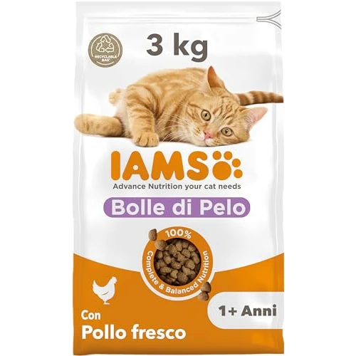 Oferta limitada: IAMS Alimento que Ayuda a Reducir la Formación de Bolas de Pelo, Alimento Seco para Gatos Adultos y de Edad Avanzada, más de 1 Año, con Pollo Fresco, 3 kg de 17.19 € a 17.19 € (ahorro 0.00%)
