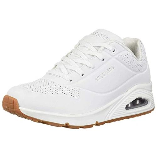 Skechers Femme Uno Stand Air Fashion-sneakers, White Durabuck, 39.5 EU