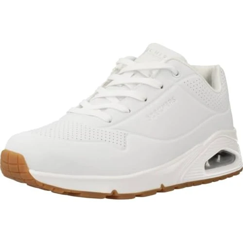 Offerta a tempo: Skechers Uno Stand On Air, Scarpe da ginnastica Donna, White Durabuck, 38 EU - 31% da 79.95 € a 54.94 €