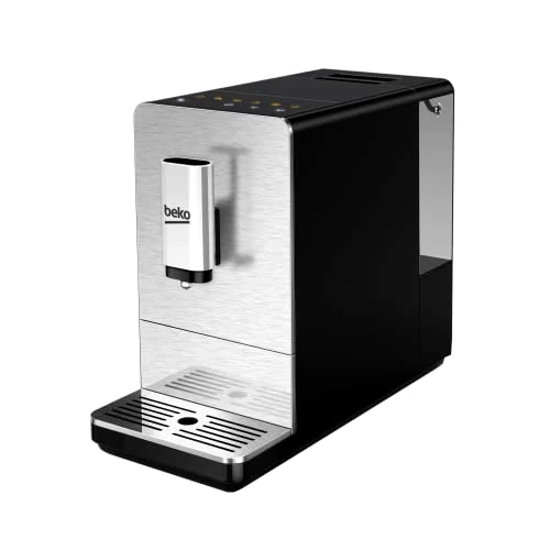 Beko - CEG5301X Automatyczny ekspres do kawy ze zintegrowanym młynkiem do kawy, 1500 ml, 19 barów ze stali nierdzewnej, 18,6 x 41 x 32 h cm