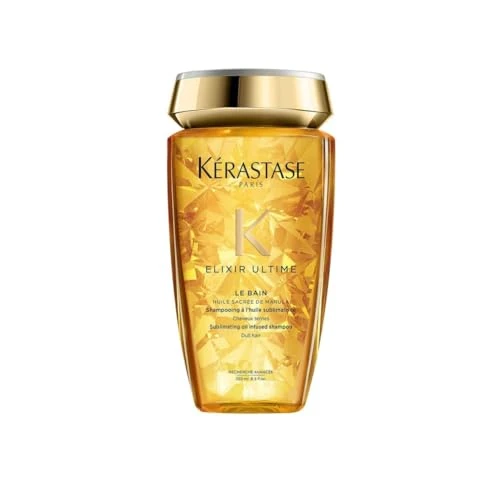 Limited-time offer: Kérastase Elixir Ultime, Oil-infused Shine Shampoo, For Dull Hair, With 5 Precious Oils, Elixir Ultime Bain, 250 ml from 30.50 £ to 27.41 £ (save 10%)