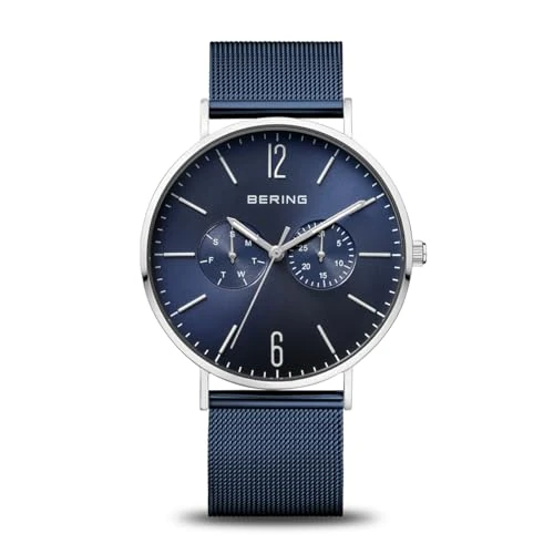 Offerta a tempo: BERING 14240-303 Orologio da uomo al quarzo, orologio da polso con cassa in acciaio inossidabile color argento da 40 mm e quadrante blu, cinturino in maglia milanese, vetro zaffiro, 3 ATM - 39% da 179.00 € a 109.14 €
