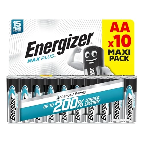 Limited-time offer: Energizer Max Plus - AA Batteries (10 Pack) - Double A Performance Alkaline Battery 1.5V - 200 Percent Longer Lasting - For High Drain Devices - 0 Plastic Packaging - 15 Year Shelf Life from 7.99 £ to 7.99 £ (save 0.00%)
