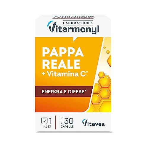 Offerta a tempo: Nectar Royal - Pappa reale + Vitamina C - Energia e Difese - Integratore alimentare per il sistema immunitario - Per ridurre Stanchezza e Affaticamento - 30 capsule - Vitarmonyl - 41% da 9.50 € a 5.60 €
