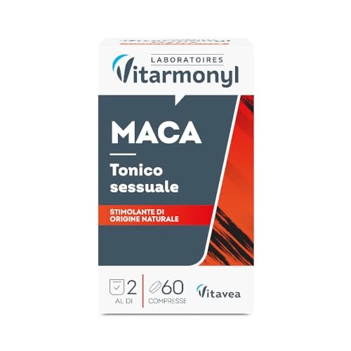 Maca - Tonico Sessuale - Stimolante di Origine Naturale - 60 Compresse - Uomini e Donne - Vitarmonyl