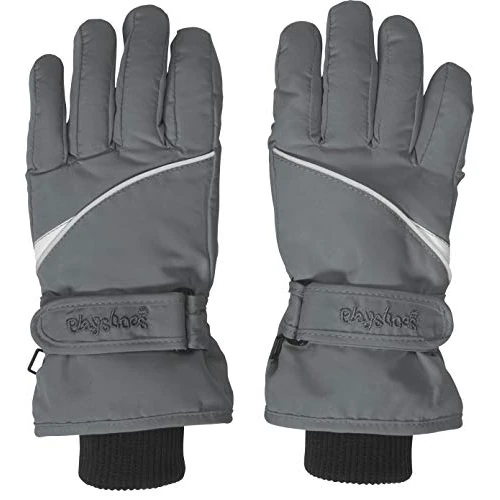 Playshoes Thinsulate Ski Gloves, Guantes Unisex Niños, Gris (Grey 33), 3