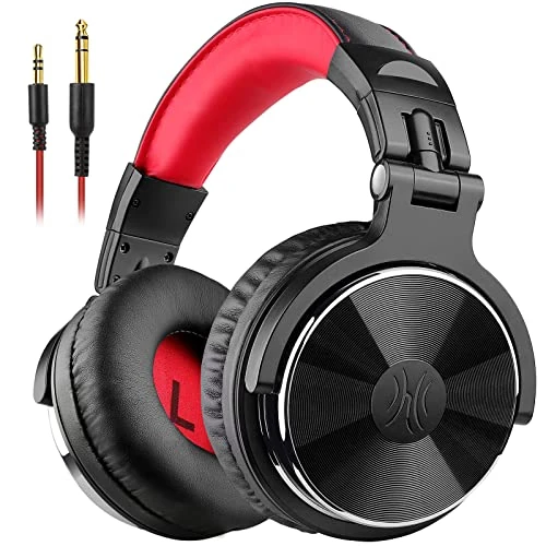 Offre limitée : OneOdio Casque Audio Filaire DJ Piano Guitare avec Micro, Hi-Res Audio Extra Basse Son, Léger Confort Pliable Casques avec Share-Port, 2 câbles - Headphone pour PC Studio Monitor AMP Pro-10(Rouge) de 59.99 € à 59.99 € (0.00% de remise)
