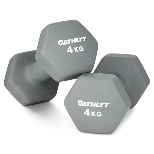 Offerta a tempo: Athlyt - Set di manubri rivestiti in neoprene, 2 x 4 kg - 0.00% da 20.99 € a 20.99 €