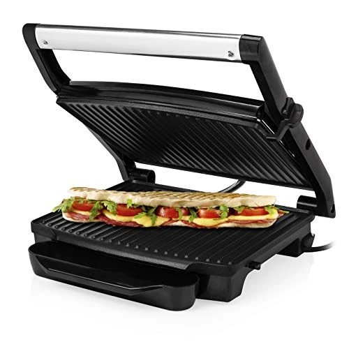 Princess Panini 112415 Princess Grill 30 x 24 cm Tilting Lid, Black/Silver