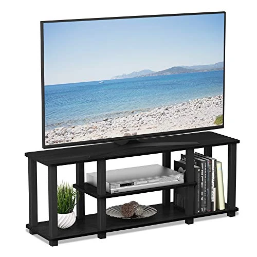Limited offer: Furinno 20 Pounds Turn-N-Tube No Tools 3D 3-Tier Entertainment TV Stand up to 50 inch TV, Square Tubes, Americano/Black from 69.99 EUR to 39.63 EUR (save 43%)