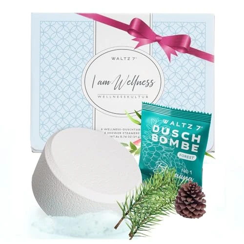 Offerta a tempo: WALTZ 7 Set di Bombe da Doccia all’Abete Rosso, Bombe da Bagno con Olio Essenziale di Pino per il Benessere e il Relax, Vegane per Aromaterapia, Effetto Calmante e Rigenerante, Confezione da 6 - 40% da 19.99 € a 11.99 €