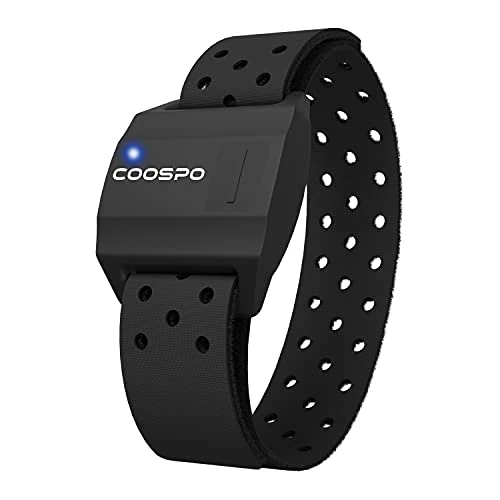 COOSPO HW706 Pulsómetros Banda Frecuencia Cardiaca Brazo Bluetooth Ant+, Impermeable IP67 para Wahoo, Strava, Polar Beat, DDP Yoga, adidas Run, Rouvy, Pulsoid