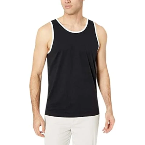 Oferta limitada: Amazon Essentials Camiseta de Tirantes de Ajuste Normal Hombre, Blanco/Negro, M de 10.80 € a 10.80 € (ahorro 0.00%)