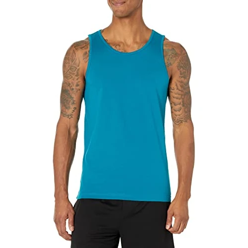 Amazon Essentials Débardeur Coupe Ajustée Homme, Bleu Sarcelle, XS