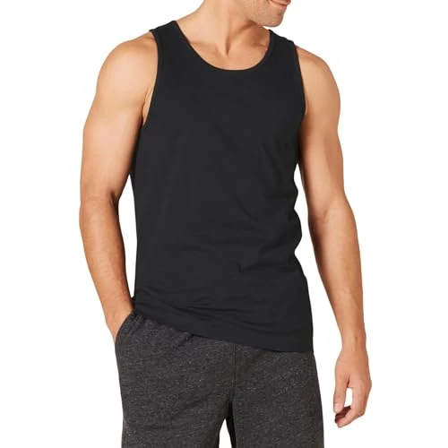 Limitiertes Angebot: Amazon Essentials Herren Tanktop, Schmale Passform, Schwarz, M von 19.90 EUR auf 19.90 EUR (Spare 0%)