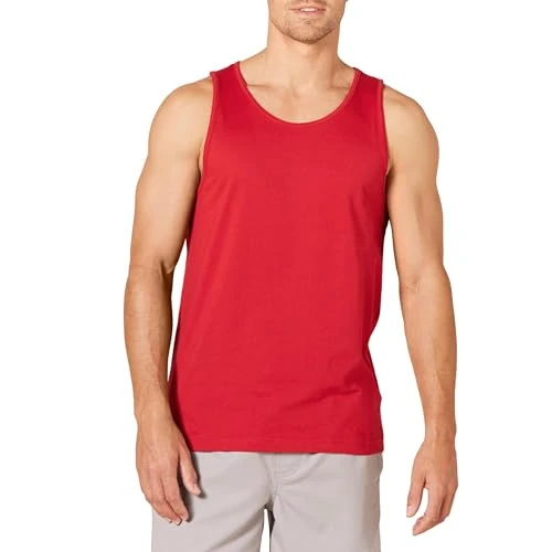 Offre limitee: Amazon Essentials Débardeur Coupe Ajustée Homme, Rouge, S de 16.20 EUR a 16.20 EUR (economie 0%)