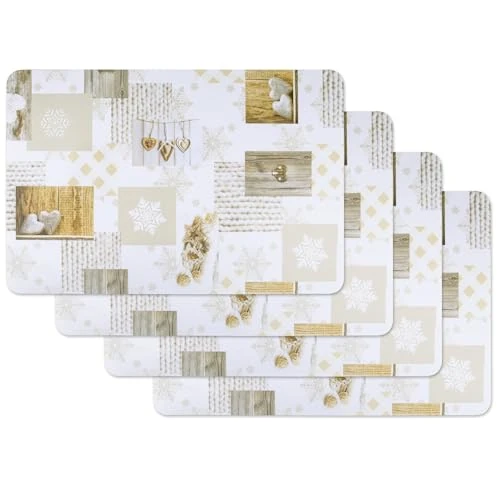 Tijdelijke aanbieding: Venilia Placemat voor eetkamer Snow Love, set van 4, afwasbaar polypropyleen, geschikt voor levensmiddelen, 45 x 30 cm, 4 stuks, 59067 van 8.99 EUR naar 8.99 EUR (korting 0%)