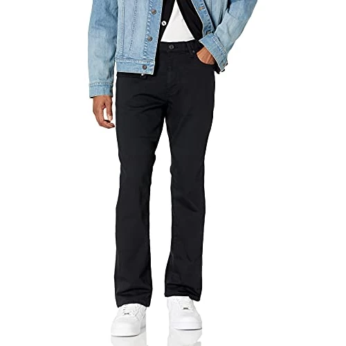 Amazon Essentials Herren Jeans, Slim-Fit-Stretch, Bootcut - Auslauffarben, Schwarz, 30W / 30L