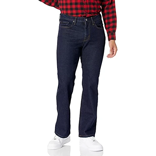 Limited-time offer: Amazon Essentials Men's Straight-Fit Bootcut Jeans - Discontinued Colours, Rinsed, 34W / 29L from 14.80 £ to 14.80 £ (save 0.00%)
