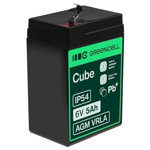 Offerta a tempo: Green Cell AGM 6V 5Ah VRLA Batteria al Piombo per Casse e Bilance - 43% da 17.49 € a 9.99 €