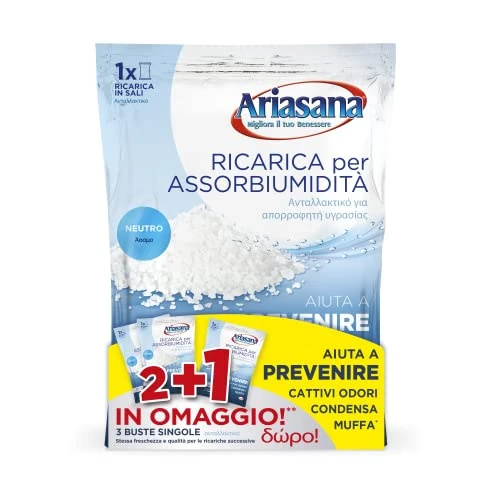 Offerta a tempo: Ariasana Ricarica in Sali Assorbiumidità Fragranza Inodore Formato Convenienza di — 30% da 7,49 € a 5,24 €
