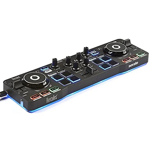 Oferta limitada: Hercules DJControl Starlight - Controladora DJ USB portatil de 2 pistas y 8 Pads, software Serato DJ Lite, para PC y MAC de 79.99 EUR a 59.99 EUR (ahorro 25%)