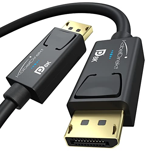 Limited offer: KabelDirekt – DisplayPort 2.1 Cable/16K DP 2.1 Cable – 16ft – Nylon braiding + Break-Proof Metal connectors, DP80 with 80Gbps for Gaming PC/Monitor, FreeSync/G-Sync, for 16K@60Hz, 8K@120Hz, 4K@240Hz from 20.99 EUR to 20.99 EUR (save 0%)