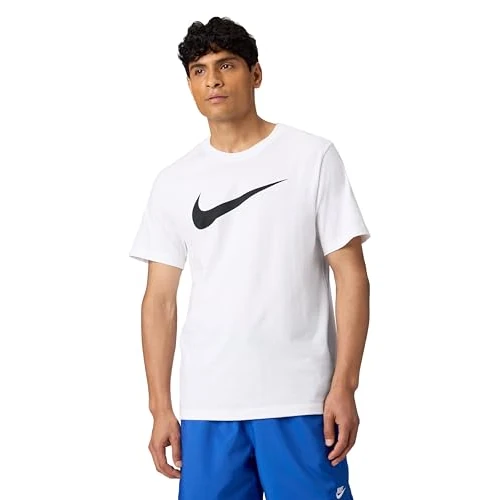 Limited-time offer: NIKE Men's M Nsw Tee Icon Futura T shirt, White/(Black), M UK from 26.49 £ to 26.49 £ (save 0.00%)