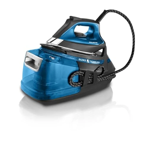 Rowenta Silence Steam Pro 2800W 1.3L Microsteam 400 Soleplate Black, Blue - Steam Ironing Stations (2800 W, 7.5 bar, 1.3 L, 480, 140 g/min)