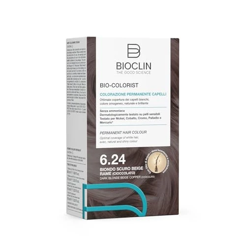 BIOCLIN Bio Colorist Colorazione Permanente Capelli 6.24 Biondo Scuro Beige Rame
