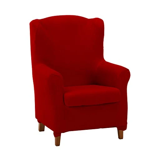 Martina Home Tunez Housse élastique pour Fauteuil à Oreilles Duplex - Rouge