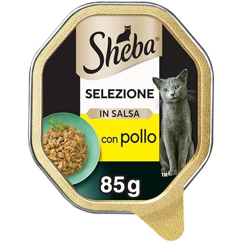 Offerta a tempo: Sheba Selezione in Salsa con Delizioso Pollo 85 g - Cibo per Gatto - 22 Confezioni - 31% da 18.16 € a 12.54 €