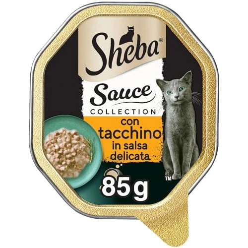 Sheba Sauce Collection w sosie, karma dla kota z indykiem w delikatnym sosie, 85 g - 22 pojemniki