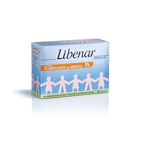 Limited offer: Libenar Hypertonic Aerosol Vials 3% for Inhalation in Aerosolotherapy of Babies, Children and Adults, 18 ampoules of 2 ml from 7.89 EUR to 6.32 EUR (save 20%)