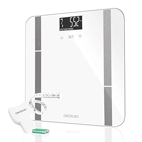 Tijdelijke aanbieding: Cecotec Digital Surface Precision 9400 volledig gezonde badkamerweegschaal. Met hoge beveiliging gehard glas platform, omgekeerd LCD-scherm, maximale capaciteit 180 kg, geen connectiviteit, wit. van 15.90 € naar 8.90 € (44% korting)