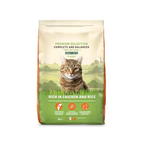 by Amazon Complete Croquettes Complètes Pour Chats Adultes,Poulet & Riz, 3kg, Lot De 1 (Anciennement une marque Lifelong, même produit)