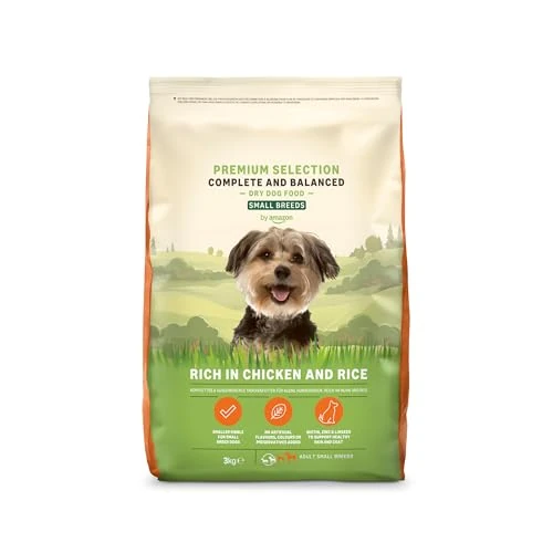 Limited-time offer: by Amazon Complete Dry Dog Food Rich in Chicken and Rice for Small Breeds, 1 Pack of 3kg (Previously a Lifelong brand, same product) from 9.34 GBP to 4.85 GBP (save 48%)