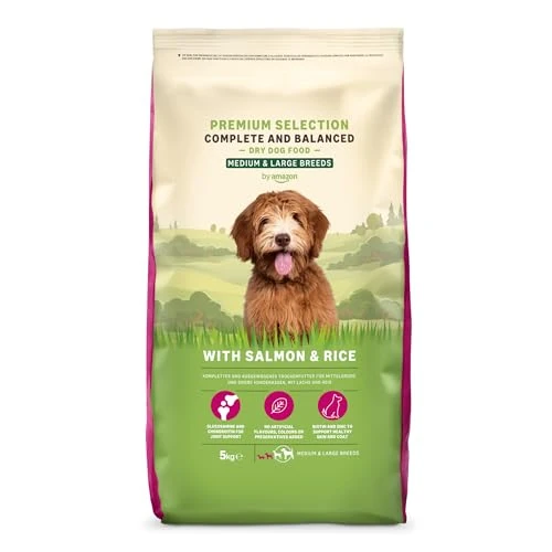 Oferta limitada: by Amazon Alimento seco completo para perros adultos con salmón y arroz, 5 kg (Paquete de 1) (Anteriormente una marca Lifelong, el mismo producto) de 18.17 € a 13.47 € (ahorro 26%)