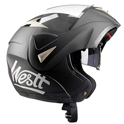 Oferta limitada: Westt Casco Modular Moto con certificación ECE 22.06 Casco Integral con Viseras Dobles, Casco de Moto para Hombre y Mujer, Casco Jet con mentonera y Forro Lavable, para Scooter, ciclomotore y Scooter de 79.99 € a 72.19 € (ahorro 10%)