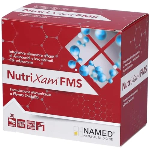 Offerta a tempo: NAMED Nutrixam Integratore Aminoacidi Essenziali EAA | Aminoacidi Ramificati BCAA | Supporto per Recupero Muscolare, Energia e Benessere Fisico | Integratore Completo Adulti | FMS, 30 Buste - 33% da 39.99 € a 26.99 €