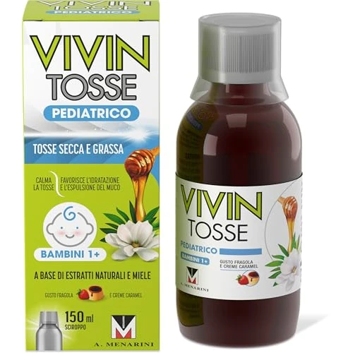 Menarini Vivin - Sciroppo Tosse Secca Grassa Pediatrico Bambini 1+, 150ml