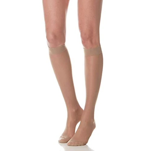 SCUDOTEX Mi-Bas 140 Deniers Maille Tricotée Compression Décroissante de Moyenne à Forte 19-22 Hg mm Couleur Visone Taille 4