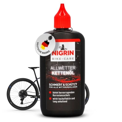 Offerta a tempo: NIGRIN BIKE-CARE olio per catene per tutte le stagioni, flacone da 100 ml, riduce l'attrito, rende le catene di biciclette più scorrevoli - 0.00% da 5.99 € a 5.99 €
