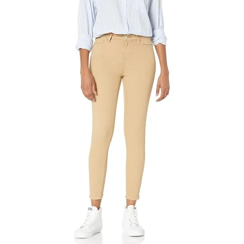 Offerta a tempo: Amazon Essentials Jeans Skinny Elasticizzati a Vita Media - colori fuori produzione Donna, Cammello Chiaro, 50 - 19% da 23.30 € a 18.97 €