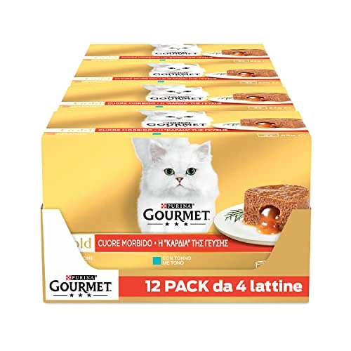 Purina Gourmet Gold Wet Cat Food, 48 Cans x 85 g Each, 12 Packs of 4 x 85 g