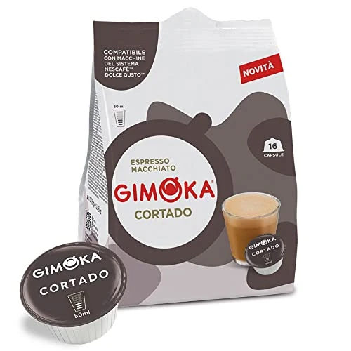 Offerta a tempo: Gimoka - Compatibile Per Nescafé - Dolce Gusto - 64 Capsule - Gusto CORTADO - Made In Italy - 4 Confezioni Da 16 Capsule - 0.00% da 15.00 € a 15.00 €